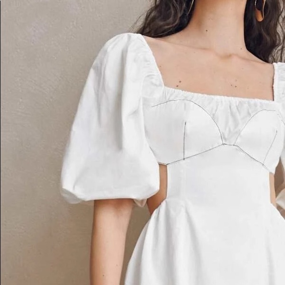 SHEIN contrast stitch dress
